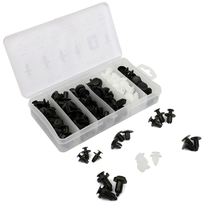 Car Push Pin Rivet Trim Clip Panel Retainer Kit For Honda -100 Pcs