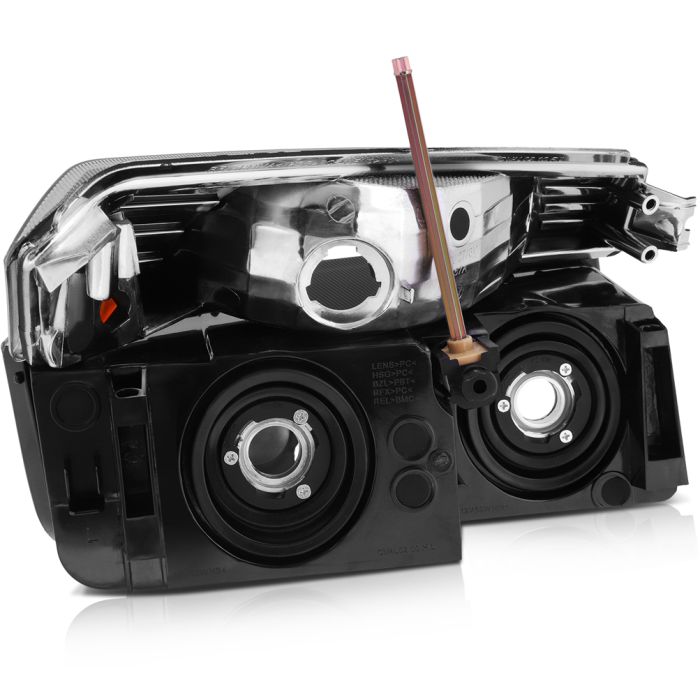 2002-2006 Chevy Avalanche 1500 2500 Headlights Assembly Driver and Passenger Side Black Housing 