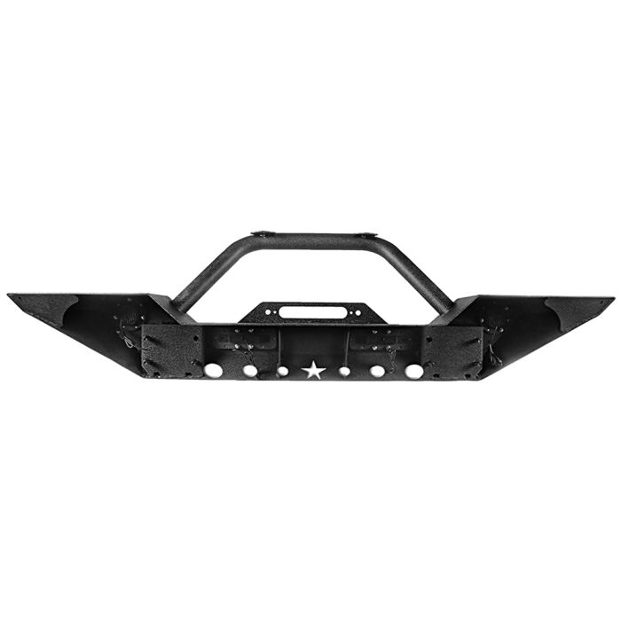 2007-2018 Jeep Wrangler JK Front Bumper with D-ring LED Lights Winch Plate