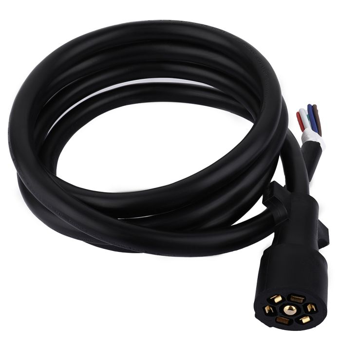 7 Way Standard Extension Cord for Trailer Camper RV - 8 Foot