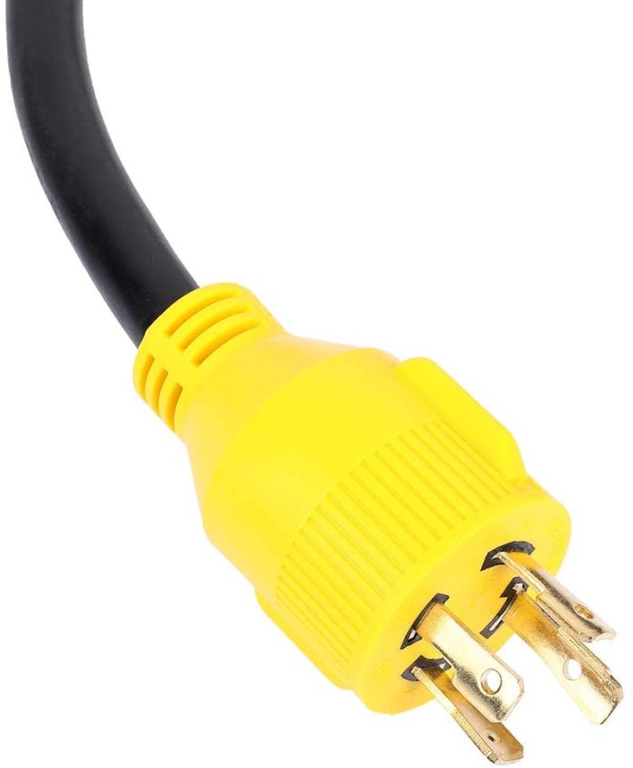 Generator Extension Cord 15 Ft 4 Prong 30 Amp Adapter Plug