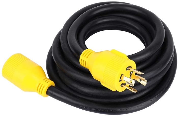 Generator Extension Cord 15 Ft 4 Prong 30 Amp Adapter Plug