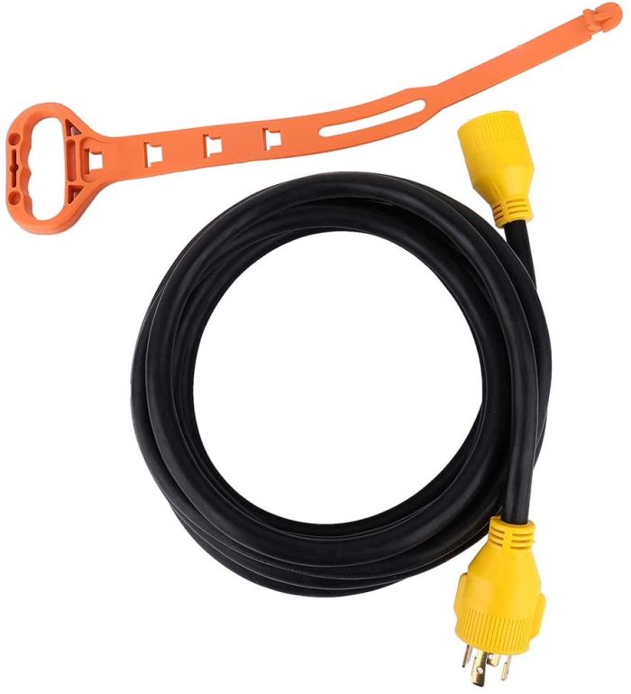 Generator Extension Cord 20 Ft 4 Prong 30 Amp Adapter Plug