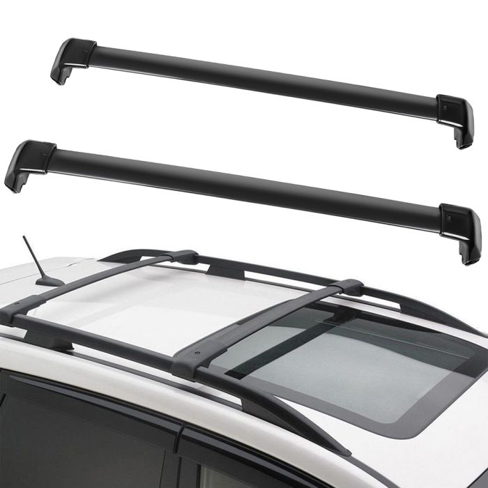 2012-2016 Honda CRV Roof Rack Cross Bar Polished Aluminum Luggage Cargo Rack-2Pcs