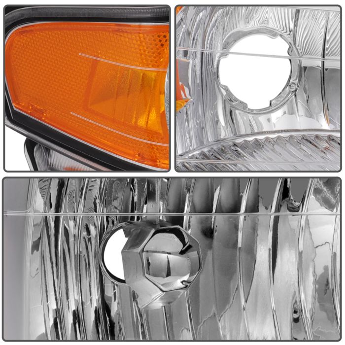2004-2012 Chevy Colorado/GMC Canyon Headlight Assembly Driver and Passenger Side Chrome Housing