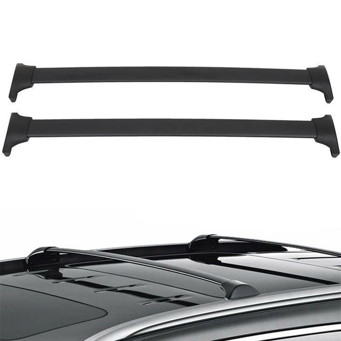 2014-2018 Acura Mdx Roof Rack Rail Carrier Cross Bar Aluminum Black