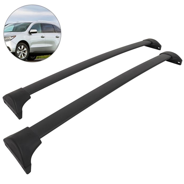 2014-2018 Acura Mdx Roof Rack Rail Carrier Cross Bar Aluminum Black