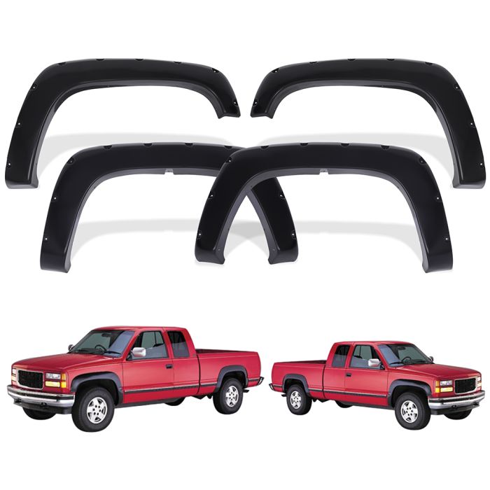 For 1988-1996 1997-1998 Chevrolet/GMC C1500/C2500/C3500 Fender Flares Smooth ABS