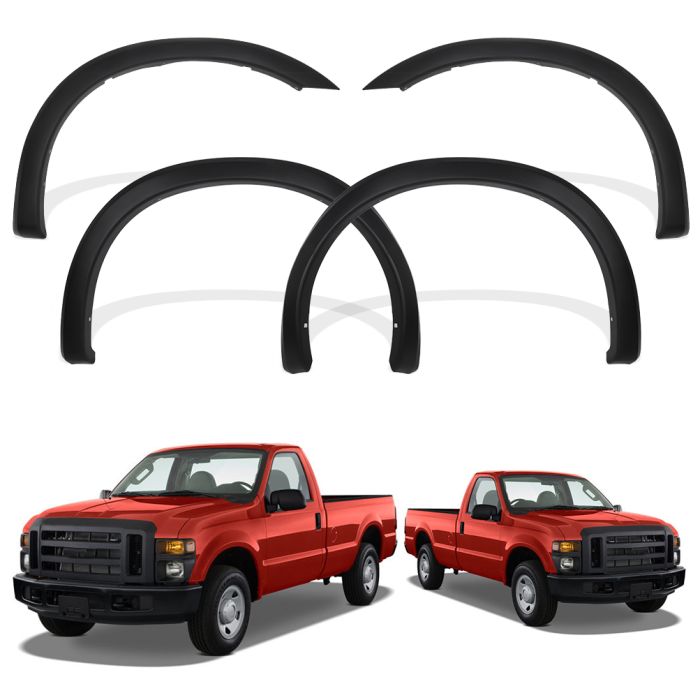 For 99-07 Ford F250 F350 Super Duty Factory Style Fender Flares Front Rear Matte