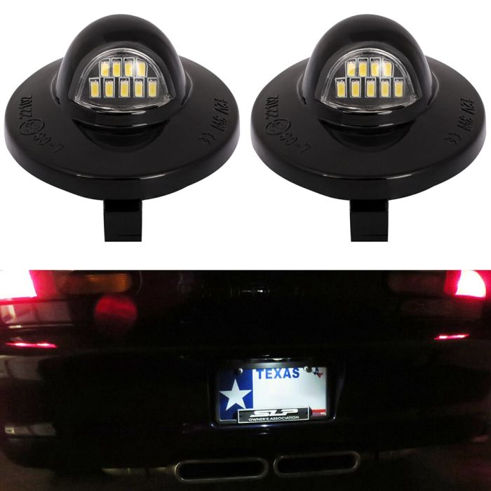 License Plate Light Tag Lamp Assembly 6000K White 9SMD LED Chips for Ford Excursion Expedition Explorer F-150 F-250 - 2Pack