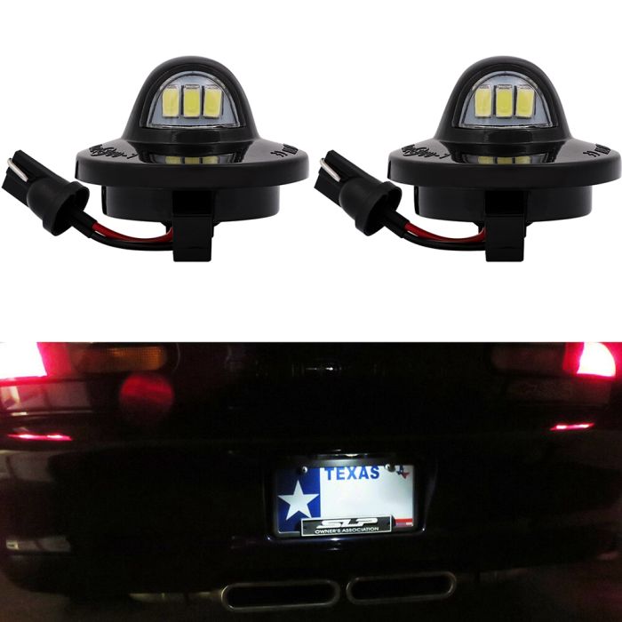 License Plate Light Tag Lamp Assembly 6000K White 3SMD LED Chips for Ford F-150 F-250 Super Duty F-350 Super Duty - 2Pack