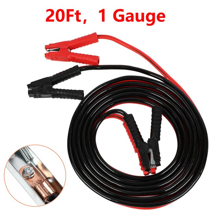 Jumper Cables 1 Gauge 20FT for Car Battery