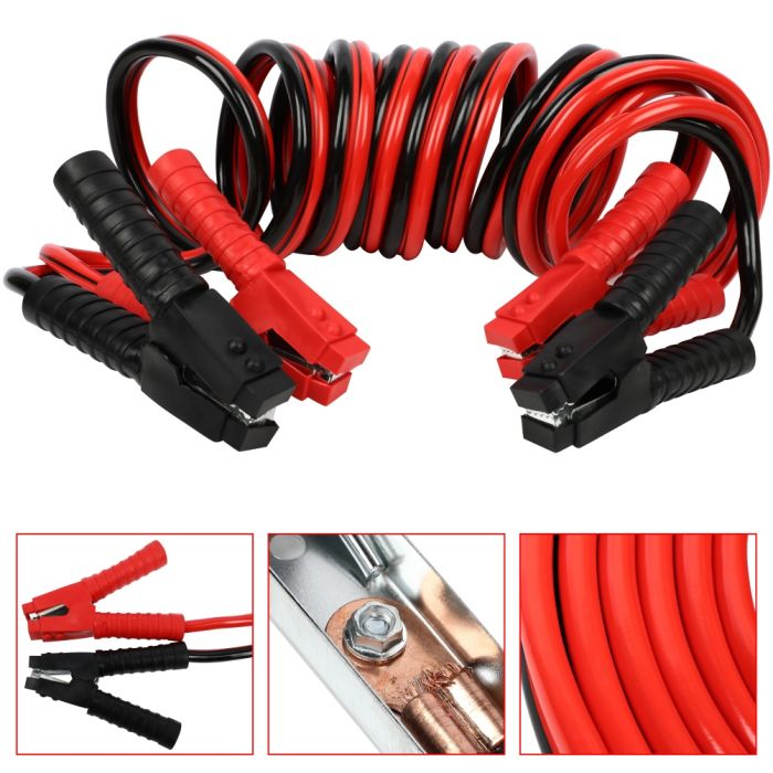 20FT Booster Jumper Cables 1200AMP 1Gauge Emergency Jump Car Lead Start Clamps