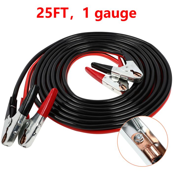 Jumper Cables 1 Gauge 25FT for Car Battery