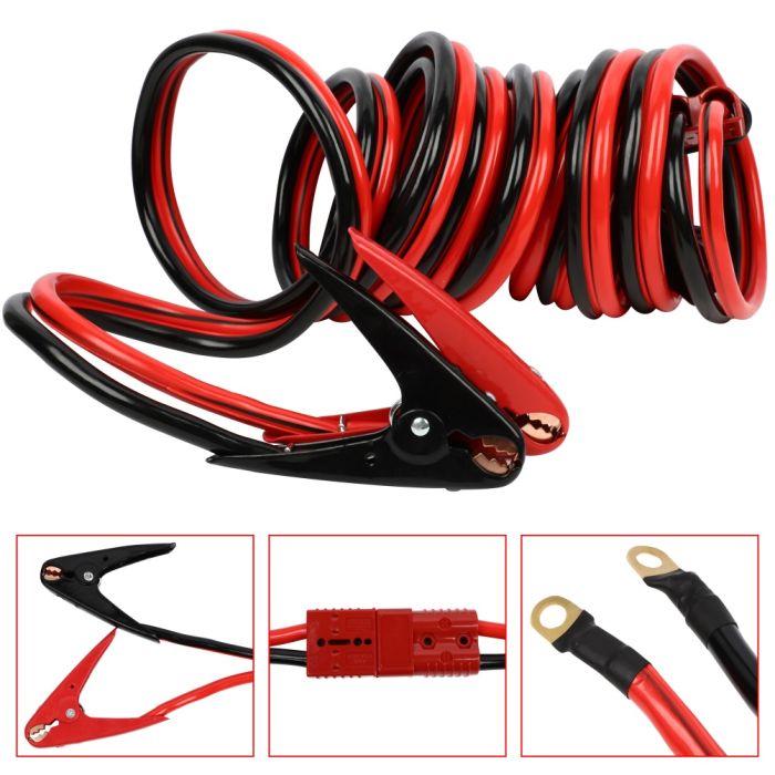 Heavy Duty Power Booster Cable 28FT 1 Gauge Battery Jumper Auto Car Van Power