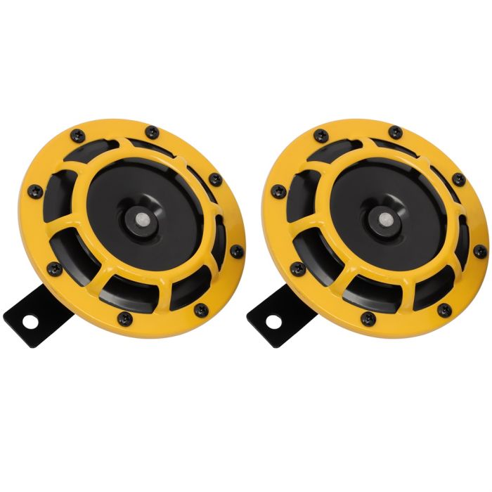 12V 115db 125 mm Yellow Grill-Mount Car Horns Universal For Car SUV Truck Yacht