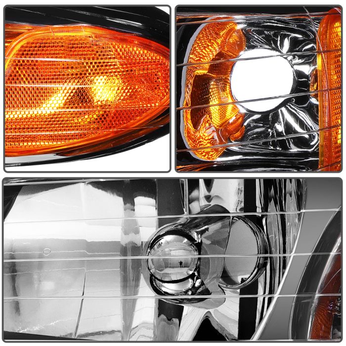 For 1996-2000 Dodge Grand Caravan/Chrysler Town & Country Front Headlight Assembly Left + Right Sides Replacement 