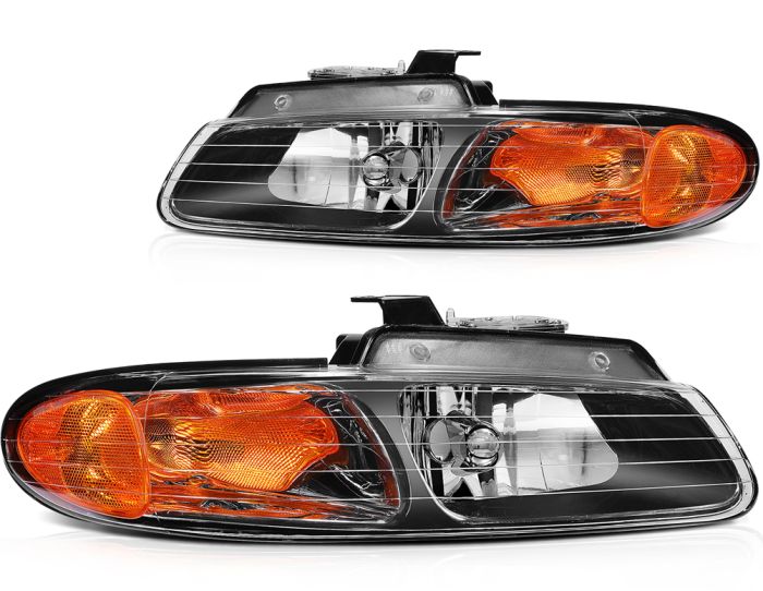 For 1996-2000 Dodge Grand Caravan/Chrysler Town & Country Front Headlight Assembly Left + Right Sides Replacement 