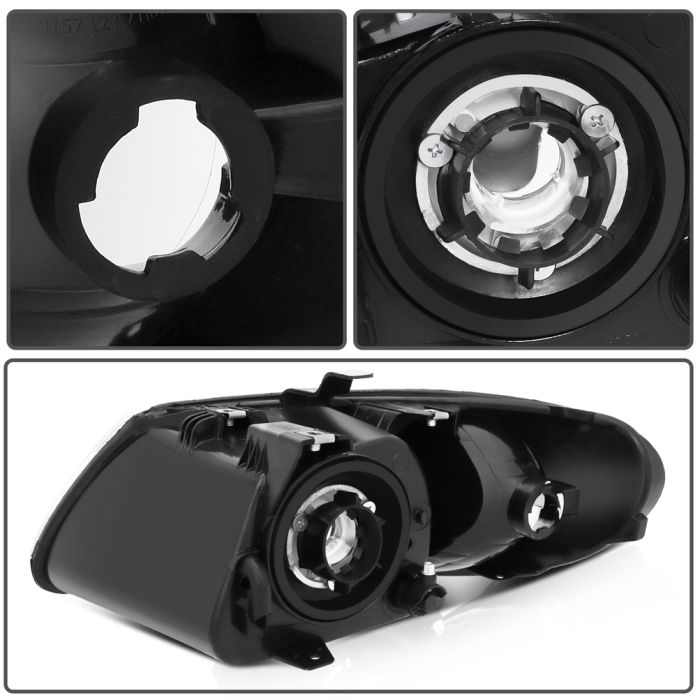 2001-2007 Chrysler Town & Country/Dodge Caravan Headlights Assembly Driver and Passenger Side Black Housing