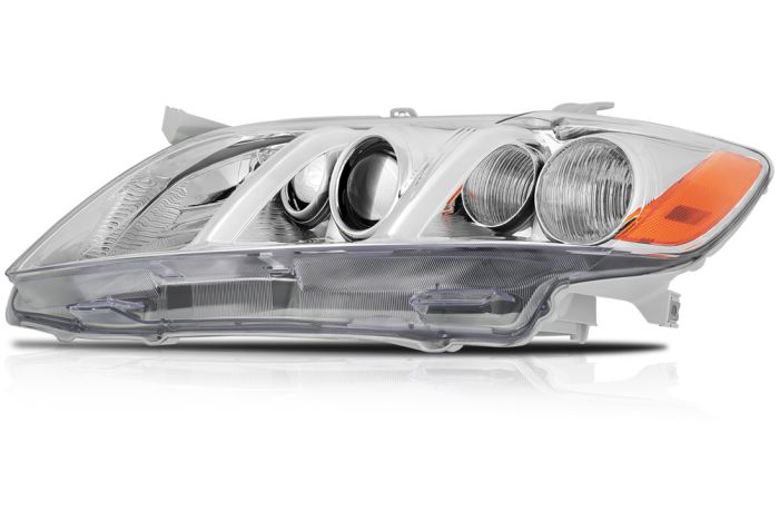 2007-2009 Toyota Camry Headlights Assembly Driver and Passenger Side Chrome Housing