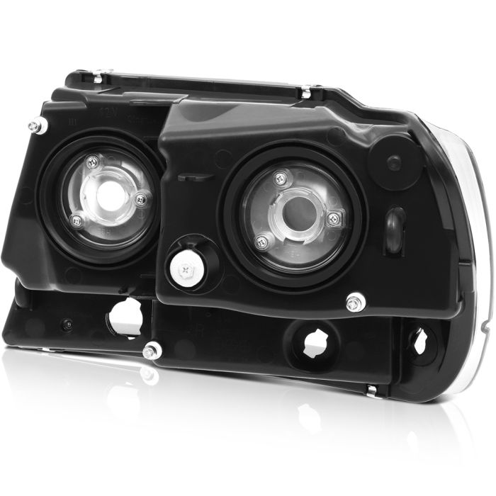 1999-2004 Jeep Grand Cherokee Black Housing Headlights Assembly Driver and Passenger Side