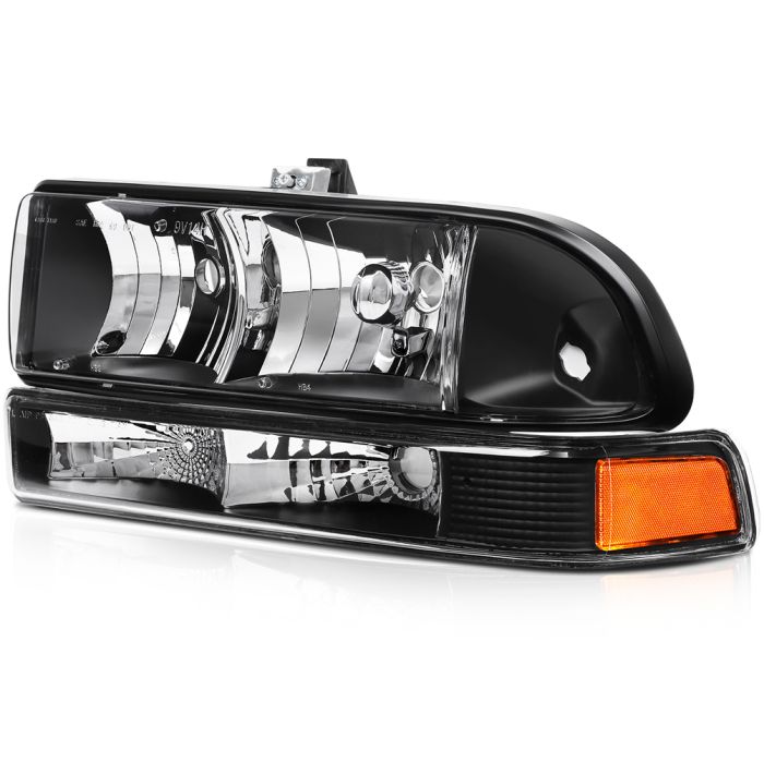Fits 1998-2004 Chevy S10 Front Headlight Assembly Left + Right Sides 
