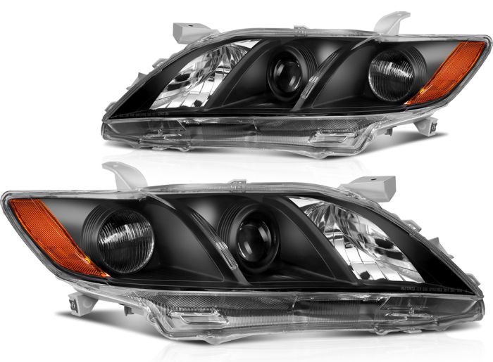 2007-2009 Toyota Camry Headlight Assembly Pair Headlamp Replacement Projector 