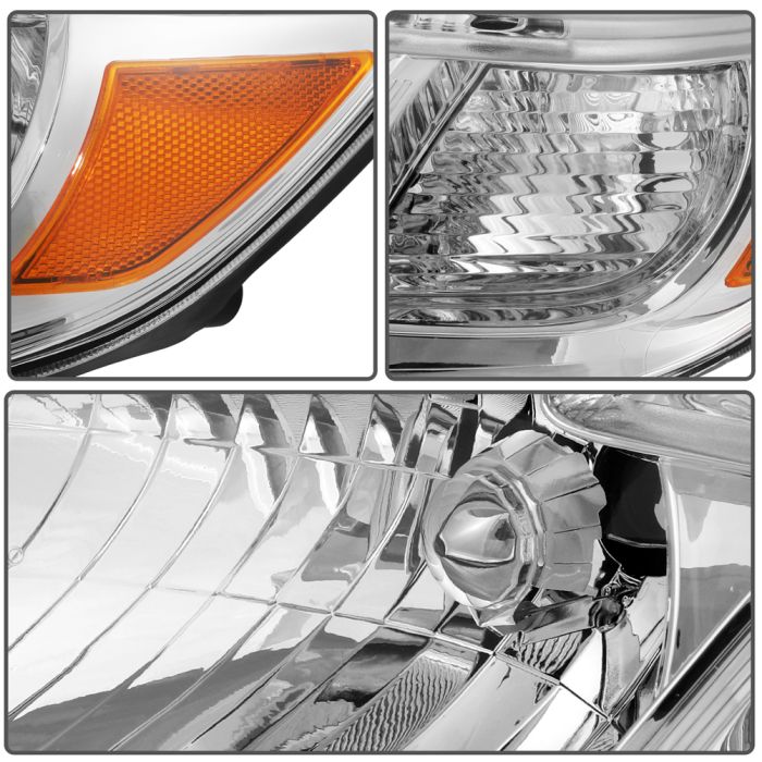 Fits 2008-2010 Toyota Highlander Headlight Assembly Pair Driver + Passenger Sides 