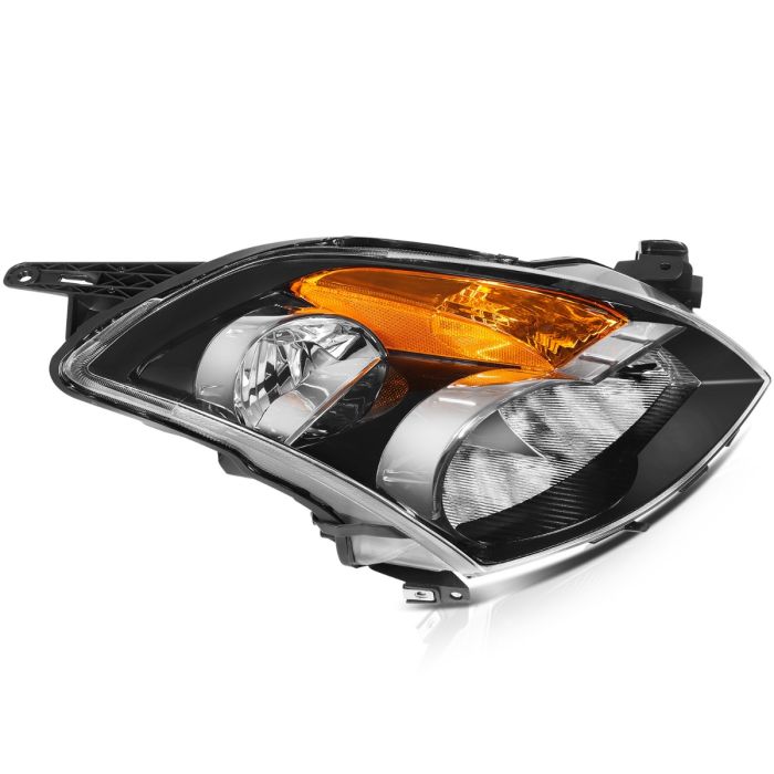 2007-2009 Nissan Altima Headlights Assembly Driver and Passenger Side Black Housing 