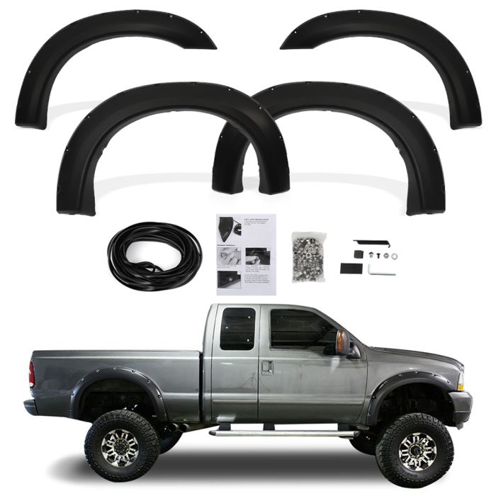 Smooth Fits Ford F250 F350 Super Duty 1999-2007 Fender Flares Pocket Style PP