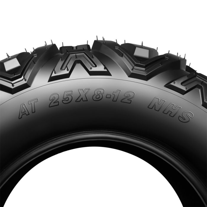 ATV Tire 25x8-12 Fit For All Terrains UTV Tire 6PR - 1 Piece