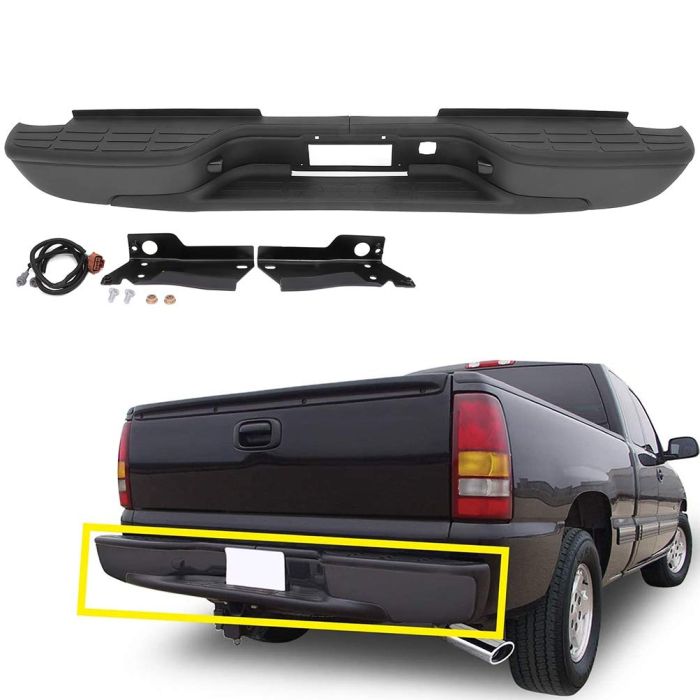 Rear Steel Step Bumper for Chevrolet GMC -1 PC 