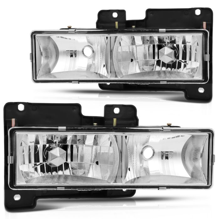 Fits 1995-1999 Chevy Tahoe/1994 GMC Jimmy Headlight Assembly Pair Replacement 