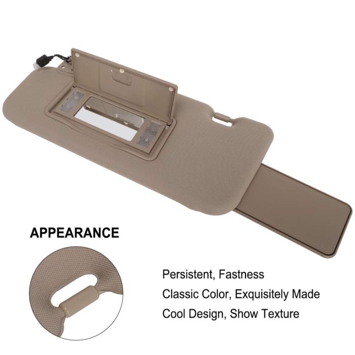 Sun Visor Beige Left Driver Side with Sunroof for Nissan (96401-CC22B)- 