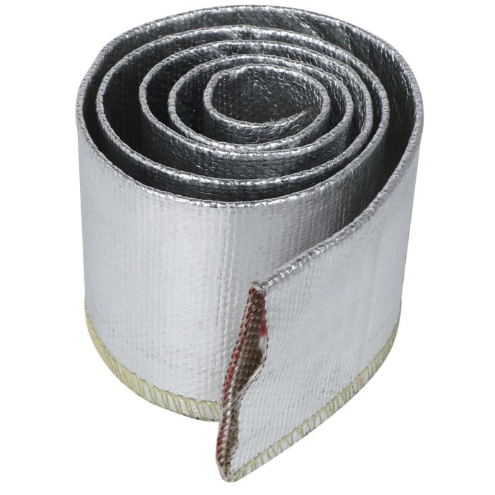 Metallic Heat Shield Sleeve Insulated Wire Hose Cover Wrap Loom Tube 1.5
