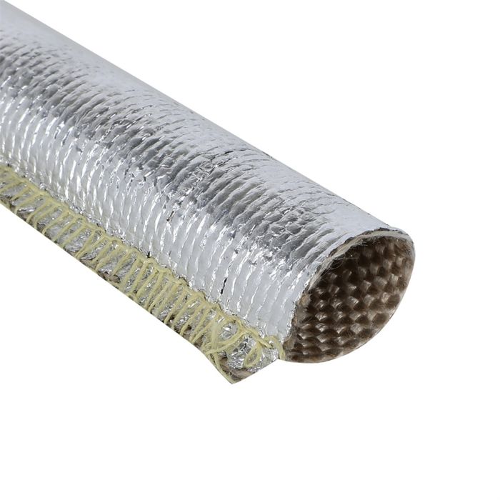 Aluminized Metallic Heat Shield Sleeve Insulated Wire Hose Cover Loom 1/2