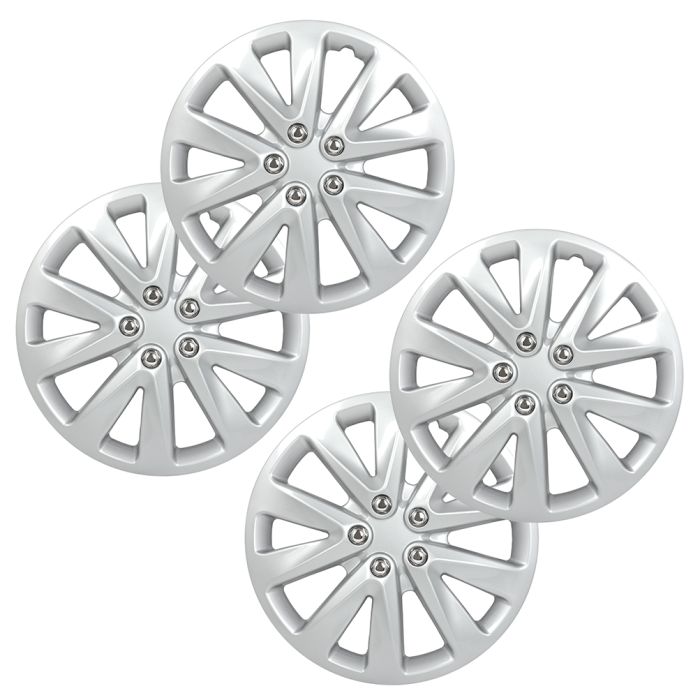 Set-of-4-16-Inch-Silver-Hubcap-Wheel-Cover-OEM-Replacement-Full-Lug-Skin-Durable-165220