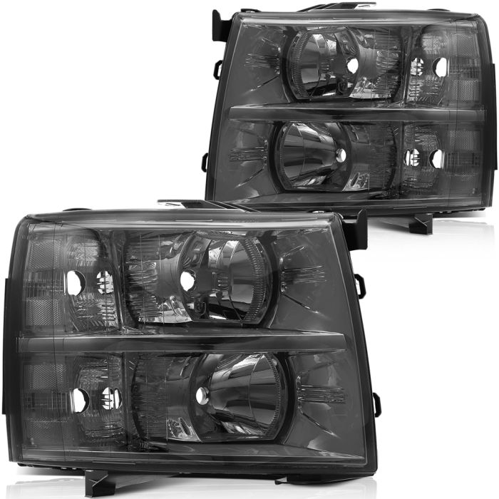 2007-2013 Chevy Silverado 3500 Headlight Assembly Pair Headlamp Replacement 