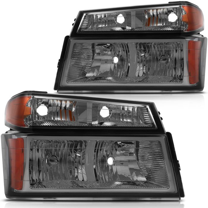 Fits 2004-2012 Chevy Colorado Front Headlight Assembly Left + Right Sides 