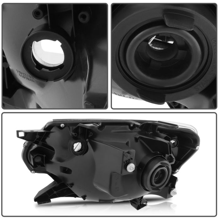 2012-2015 Toyota Tacoma Headlights Assembly Driver and Passenger Side Chrome Housing