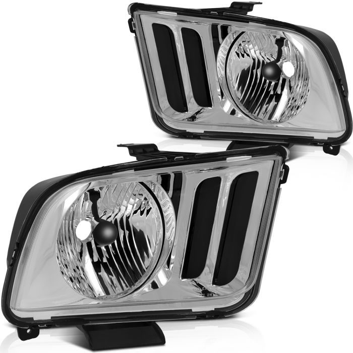 For 2005-2009 Ford Mustang Front Headlight Assembly Replacement Pair 