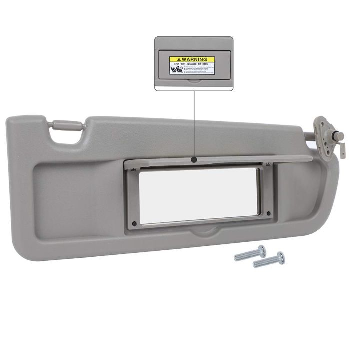 Sun Visor Atlas Gray Right Passenger Side without Sunroof for Honda (83230-SNA-A01ZA)- 1PC 