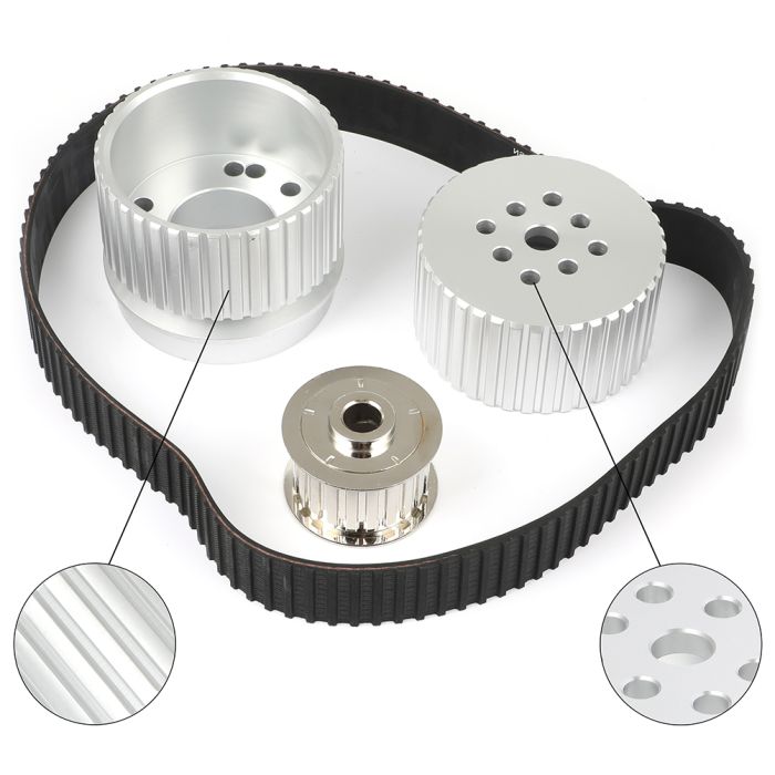 Belt Drive Pulley Kit for Small Block Ford with Long Water Pump 351C 351
