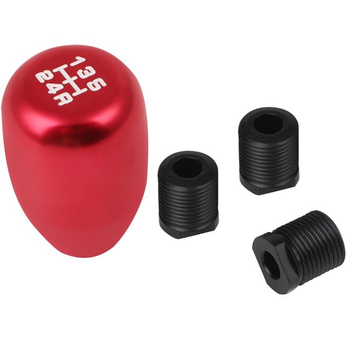 5 Speed Transmission Manual Aluminum Universal Short Gear Shifter Knob Red