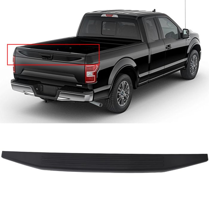 For 15-18 Ford F-150 NON FLEX Step Tailgate Moulding Top Cap Protector Spoiler