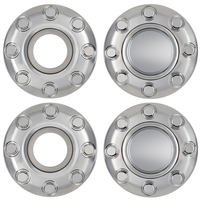 Rear-&-Front-For-Ford-F250-F350-2005-2018-Chrome-Center-Wheel-Hub-Cap-4X4-Set-167261