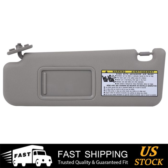 thumbnail image 2 of Beige Left Driver Side Sun Visor For 2007-2011 Toyota Camry W/ Sunroof - CCIYU Replacement (74320-06800-E0) 2 of 2