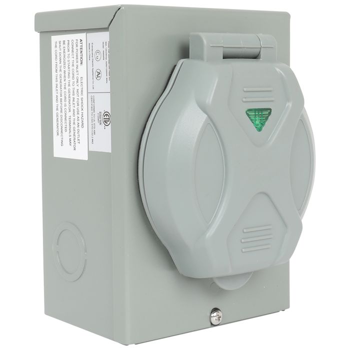 Generator Power Inlet Box 50 Amp SS 2-50