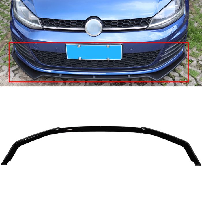 Front Bumper Lip For 2014-2019 Volkswagen Golf Mk7 GTI & R & R-Line Models