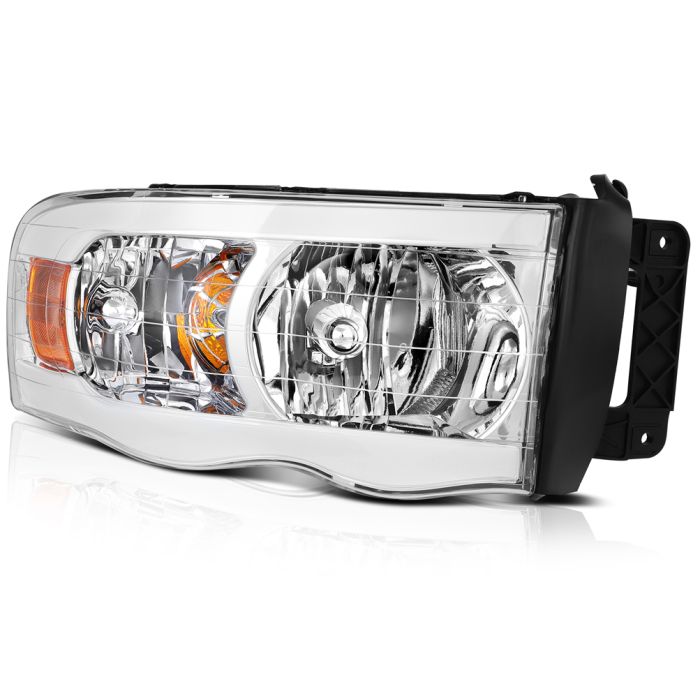For 2002-2005 Dodge Ram Headlight Assembly Pair Replacement Front LED DRL Lamp 